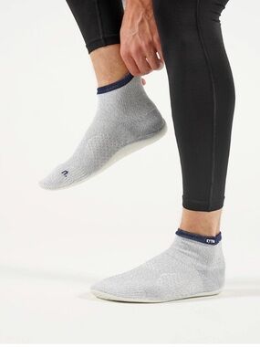 Men’s Kityn QTR Recovery Socks Nylon Blue Grey Athletic Sock